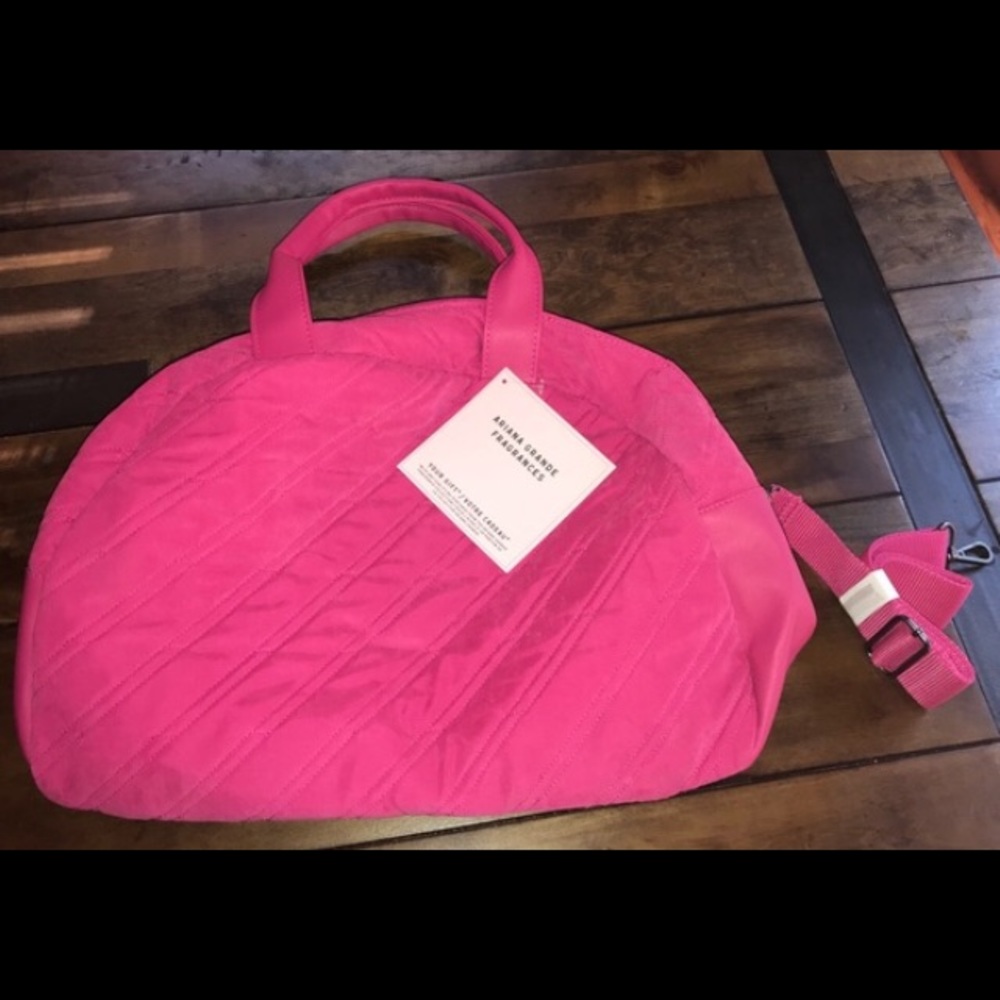 Ariana Grande Fragrance Hot Pink Quilt Duffle Bag